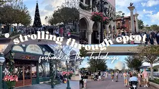 ASMR | Spend a Day at Epcot With Me ✨🎄❤️