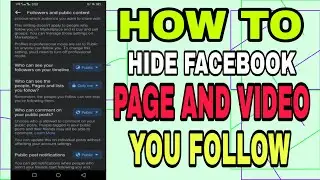 How to Hide Facebook Pages You Follow || hide facebook page and video list || Facebook New Update