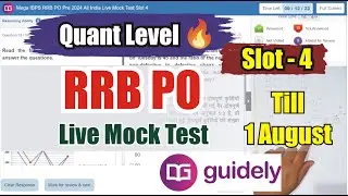 🎯Guidely RRB PO All India Live Mock Test | Slot 4 | How to Attempt Mock | Just Do It | #rrbpo