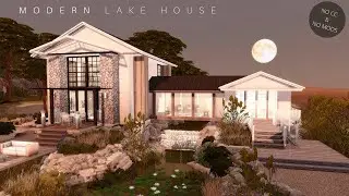 Modern Lake House | No CC |Sims 4  Stop Motion Build & Interior