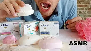 ASMR EDIBLE SOAP BARS DOVE WITH BUBBLES EATING *FAKE* MUKBANG 먹방 PRANK  SOUNDS NO TALKING