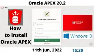 How to Install Oracle APEX 20.2 | DB 18c | Windows 10