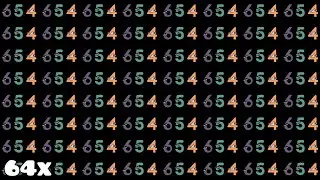 Numbers lore (0-9) but 64x times