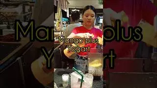 mango plus yogurt, no sugar pls.