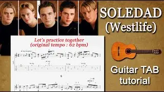Guitar Tutorial - Free Music Tab / #06 Soledad - Westlife