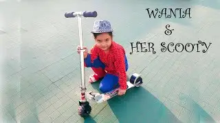My younger sister WANIA with her SCOOTY