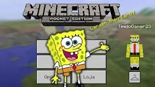 BoB Esponja no Minecraft Pocket Edition - NOVA SKIN E MICRO BATALHAS