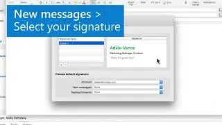 Create an email signature - Outlook for MAC.