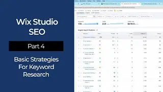 Wix Studio SEO Video Series | Part 4 | Basic Strategies for Keyword Research