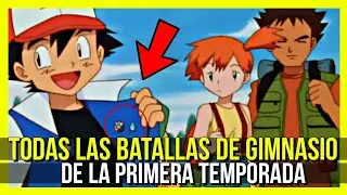 TODAS LAS BATALLAS DE GIMNASIO DE ASH (COMPLETAS) - POKÉMON RESUMEN KANTO