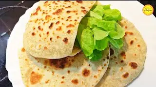 Pita in a frying pan, flatbreads without yeast, Arabic bread recipe