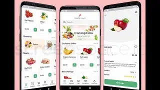 Flutter Grocery Shop ECommerce App | Flutter UI | Flutter App Development | PART 1