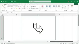 How to add the RIBBON ARROW DOWN RIGHT Symbol in Excel