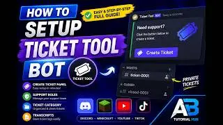 How To Setup Ticket Tool Bot in Discord Server | Full Ticket System Guide | 