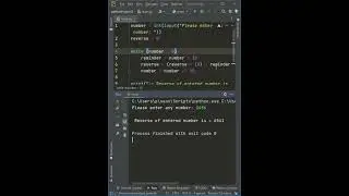 Python program to reverse a number #shorts #pythonprojects #pythonprogramming