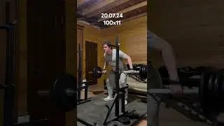 Тяга в наклоне 100х11 #shorts #тягавнаклоне #sports
