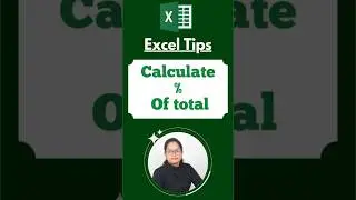 How to Calculate Sales % from Total in Excel #shorts