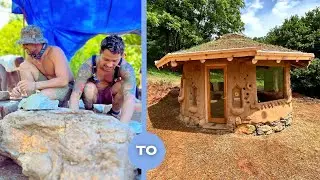 How To Build A Stone Foundation | COB HOUSE Part 2