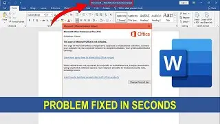 Fix Product Activation Failed in Microsoft Word | How To Solve MS Word Product Activation Failed