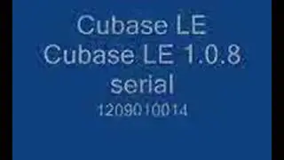 Cubase LE 1.0.8 for guys who lost it