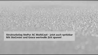 StoPur AC MultiCoat: StoCretec Strukturbelag Spritzapplikation
