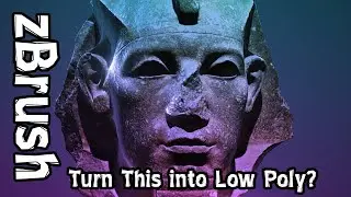 3D High Res Scan to Low Poly Game Model in zBrush