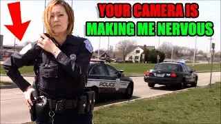 INSANE FEMALE COP READY TO SH**T, GETS OWNED INSTEAD |1st amendment audit