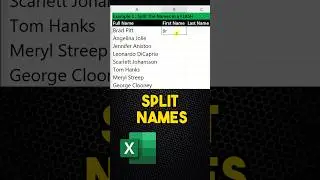 Split First Name and Last name in seconds 