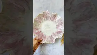Hand-built platter with melty glazes #handmadeceramics #handmadepottery #vintagepottery