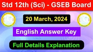 March 2024 English Paper Solution | 20 March 2024 GSEB Board Details Analysis | MDE