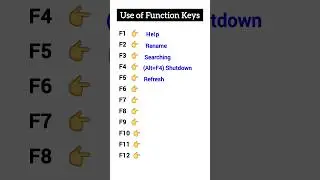 Use of Function Keys F1 to F12 #computer #functionkeys