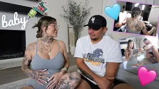 TATTOOING OUR BABY'S NAME ON DADDY!!!! *name reveal* 🥹🤍