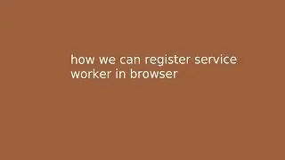 PWA part-2 register service worker