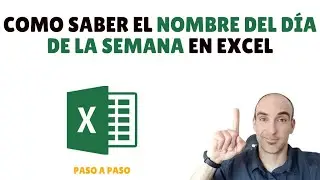 Como saber el NOMBRE del día de la SEMANA en EXCEL 📗