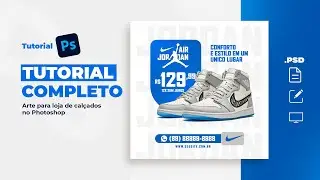 How to Create Artwork for a Shoe Store in Photoshop | Social Media