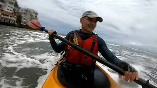 Treino zona de surf caiaque Oceânico