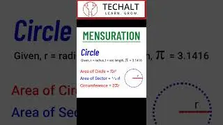 Mensuration Circle  #shorts