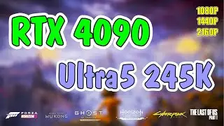intel Core Ultra 5 245K + RTX 4090 Test Game | 1080p | 1440p | 4K