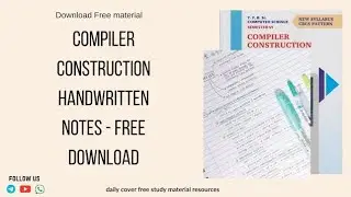 compiler construction handwritten notes | Tybcs 6th semester