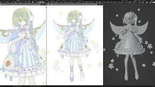 Blender: anime character modeling. Timelapse