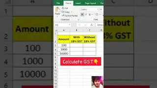 Calculate GST % with or without 18% (Tax) 😎