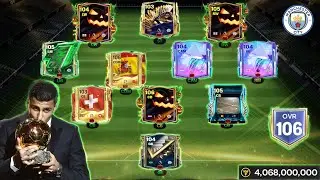 4 Billion 106 OVR Man City Team Upgrade | Rodri Ballon D'or 🌟 | Crazy Pack Opening FC Mobile EP 7