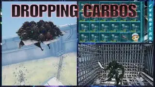 Dropping Carbos On A Base|Ark Small Tribes PvP PS5