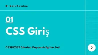 CSS Dersleri || CSS3 Dersleri -01- CSS Giriş