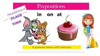 PREPOSITIONS of place & time IN/ON/AT. PRINTABLE ESL Grammar Lesson #english  #esllearning