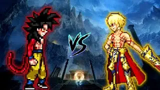 Son Goku SSJ4 V5 (New) VS Gilgamesh V3 in Jump Force Mugen