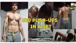 320 Pushups in a set 🔥 #bodybuildingmotivation