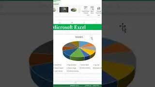 Create Pie Chart in MS Excel #shorts