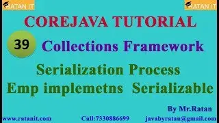 Core java Tutorial || Collections Framework || video-39 || Serialization Process || By Ratan sir