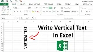 How to Write Vertical Text In Excel